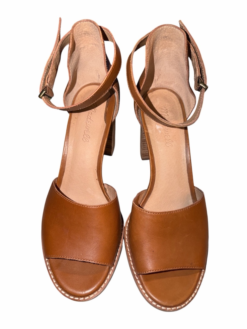 Madewell Brown Leather Open-Toe Ankle-Strap Sandals